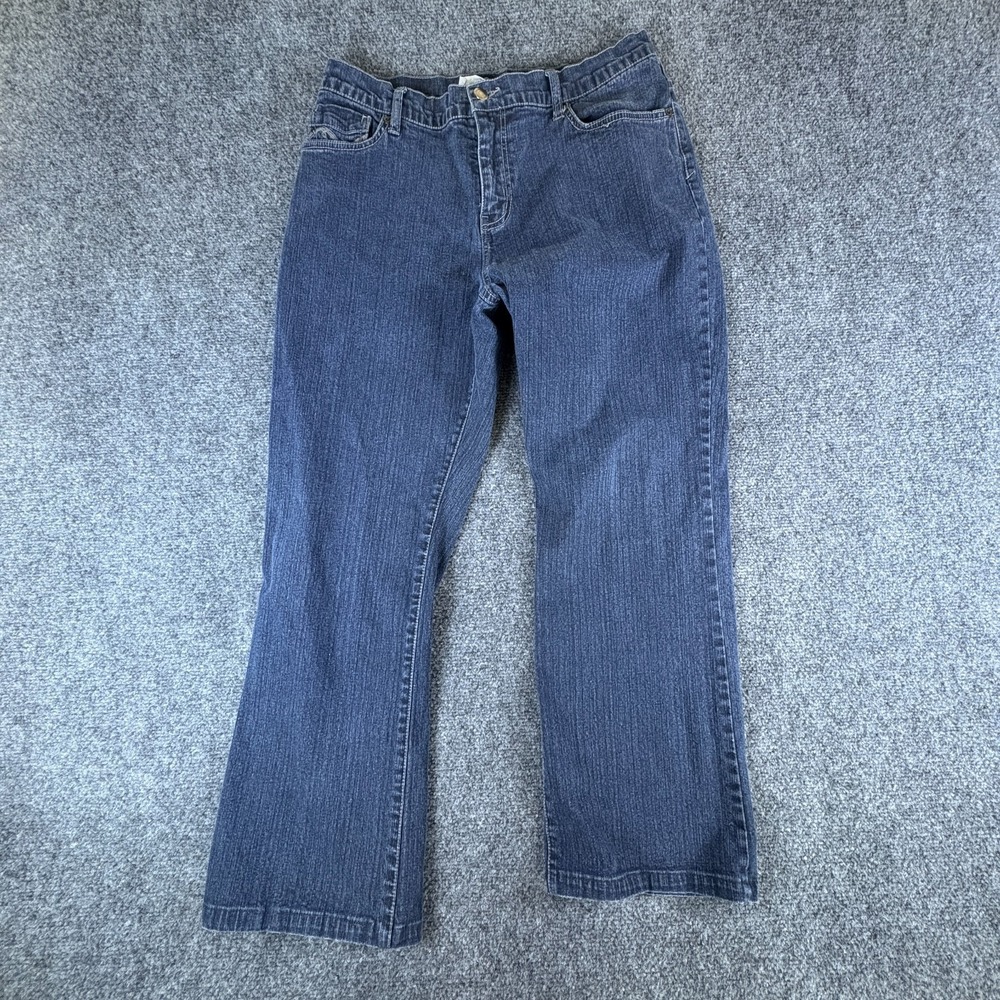 Zena Jeans Womens 28x26 Blue Denim Cotton Stretch Mid Rise Casual Bootcut Leg
